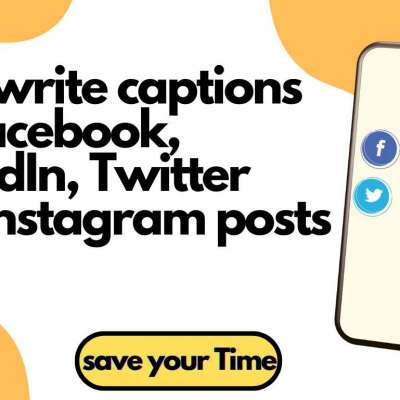 I will write captions for facebook, linkedin, twitter and instagram posts Profile Picture