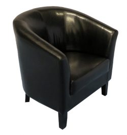 Black bucket chair -Areeka Event Rentals