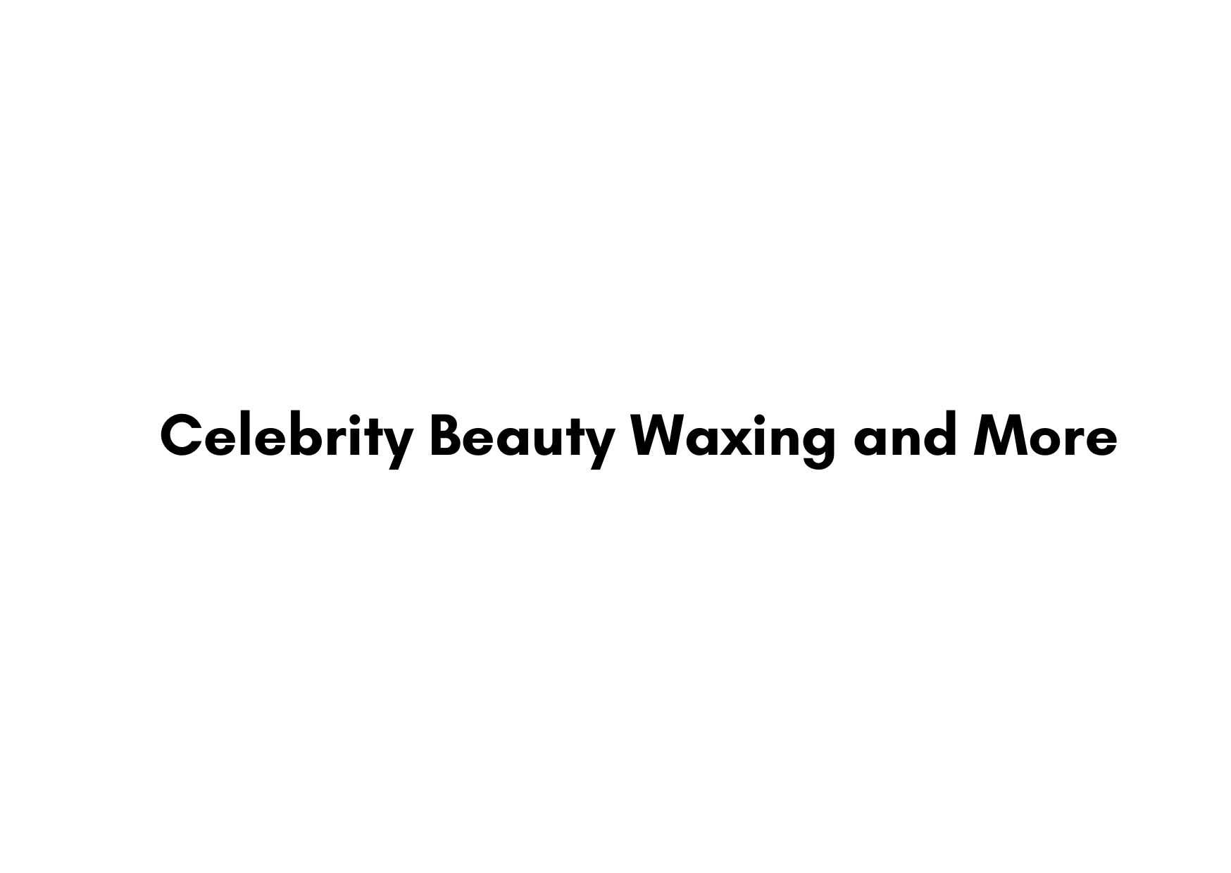 Celebrity Beauty Waxing and More Profile Picture